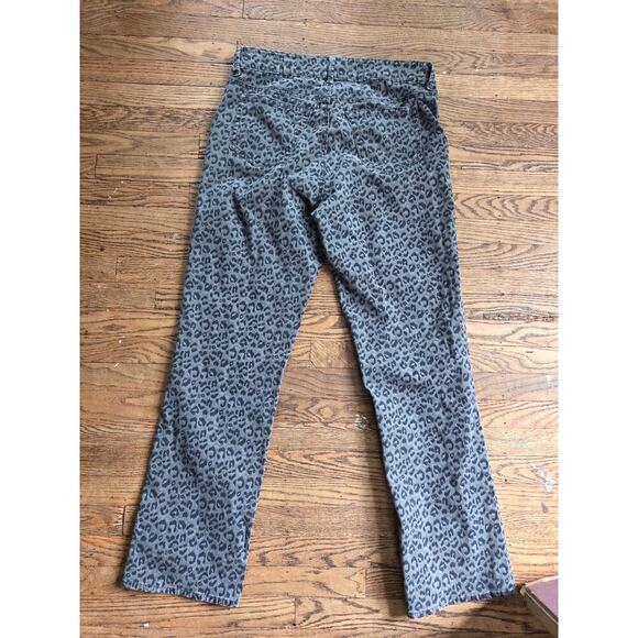 Levi's Riders Gray  Black Leopard Print Jeans Size Misses 14 Juniors w/Stretch - Picture 3 of 5